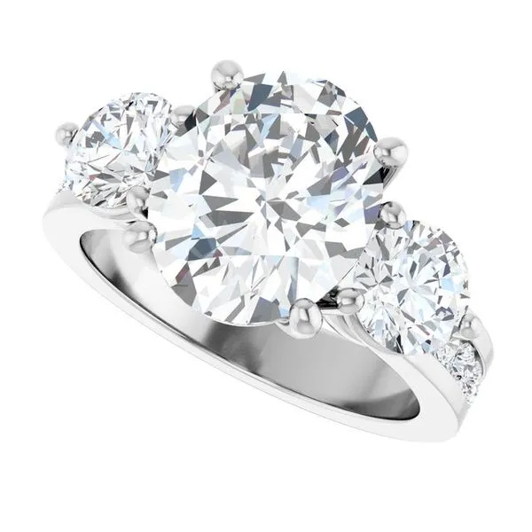 Three-Stone Engagement Ring Image 5 Arezzo Jewelers Elmwood Park, IL