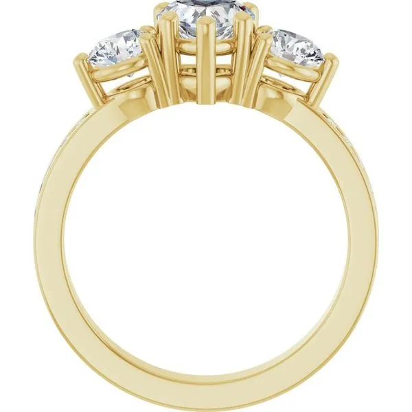 Three-Stone Engagement Ring Image 2 Arezzo Jewelers Elmwood Park, IL