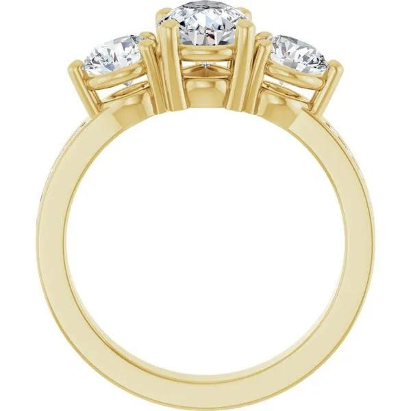 Three-Stone Engagement Ring Image 2 Northwood Jewelers Northwood, OH