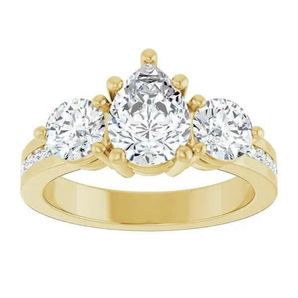 Three-Stone Engagement Ring Image 3 Shipley's Fine Jewelry Hampstead, MD