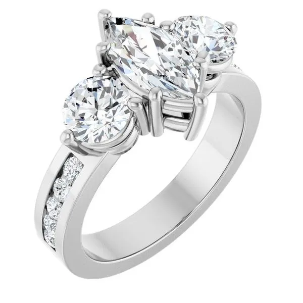 Three-Stone Engagement Ring Northwood Jewelers Northwood, OH