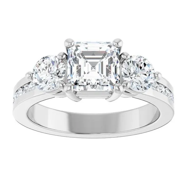 Three-Stone Engagement Ring Image 3 Clater Jewelers Louisville, KY
