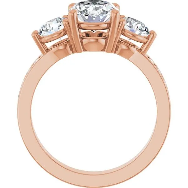 Three-Stone Engagement Ring Image 2 Austin's Fine Diamonds & Jewelry Lyndhurst, NJ