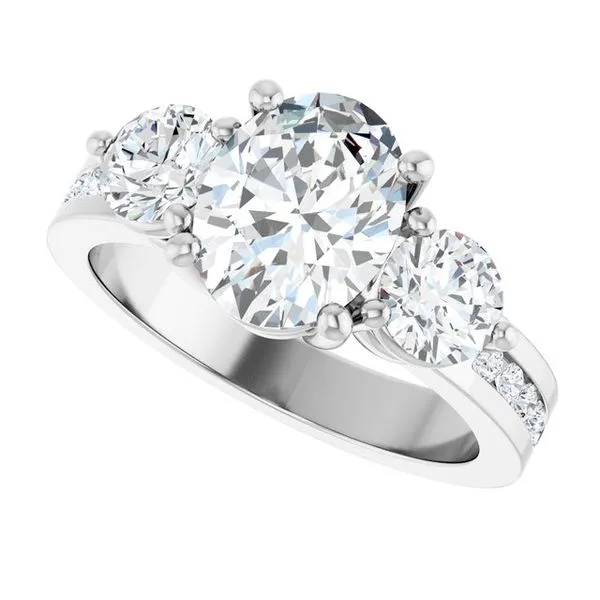 Three-Stone Engagement Ring Image 5 Jimmy Smith Jewelers Decatur, AL