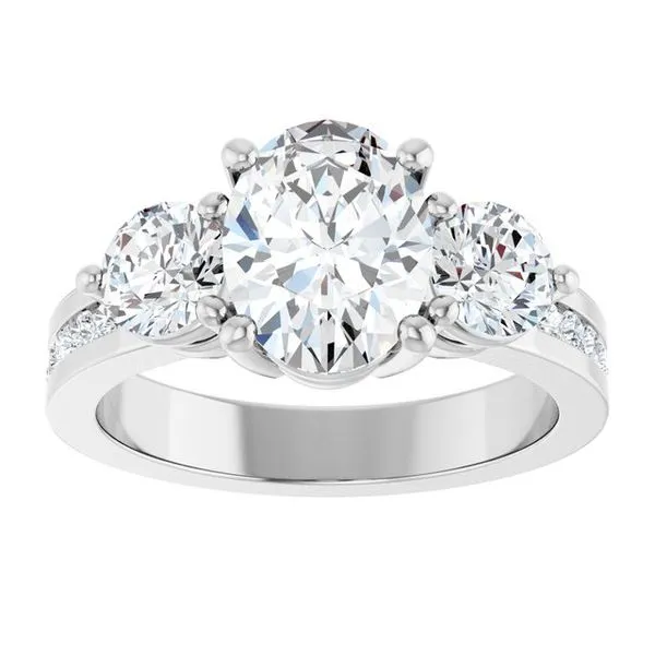 Three-Stone Engagement Ring Image 3 Jimmy Smith Jewelers Decatur, AL