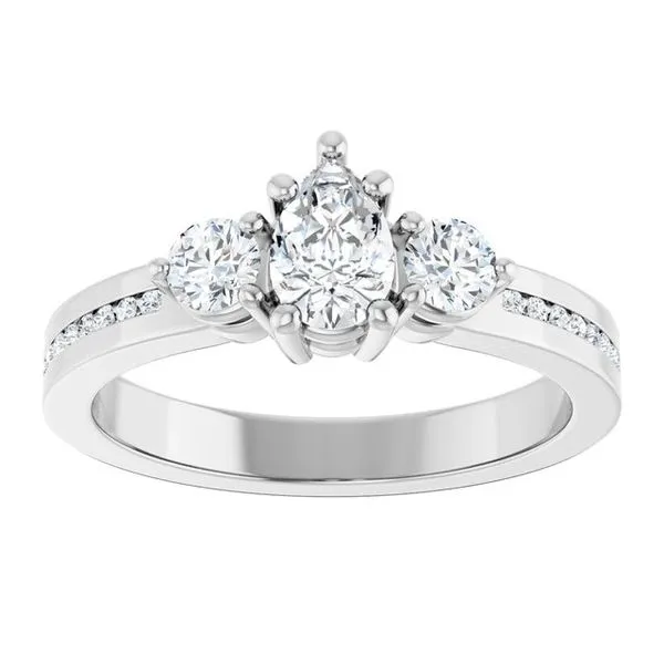 Three-Stone Engagement Ring Image 3 Clater Jewelers Louisville, KY