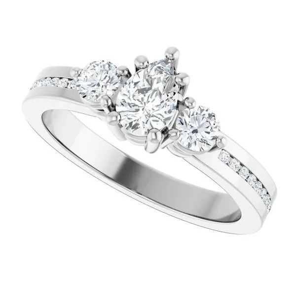 Three-Stone Engagement Ring Image 5 Clater Jewelers Louisville, KY