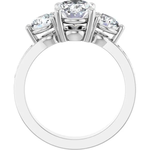 Three-Stone Engagement Ring Image 2 Austin's Fine Diamonds & Jewelry Lyndhurst, NJ