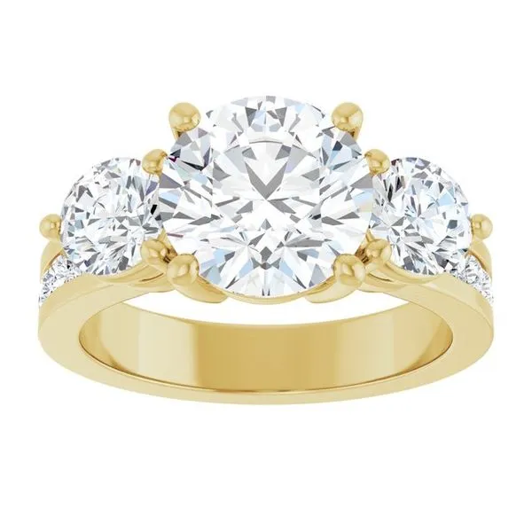 Three-Stone Engagement Ring Image 3 The Ring Austin Round Rock, TX