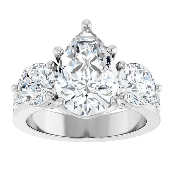 Three-Stone Engagement Ring Image 3 Eskews Fine Jewelers Lee's Summit, MO