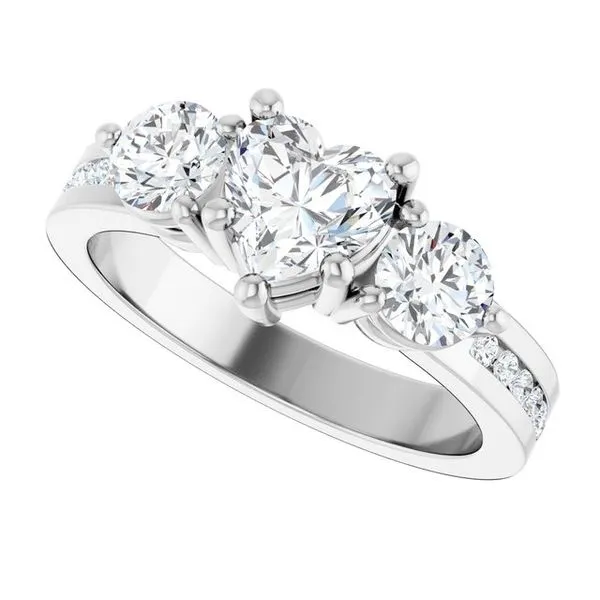 Three-Stone Engagement Ring Image 5 Northwood Jewelers Northwood, OH