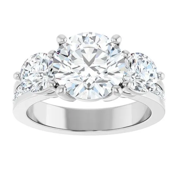 Three-Stone Engagement Ring Image 3 Vulcan's Forge LLC KANSAS CITY, MO