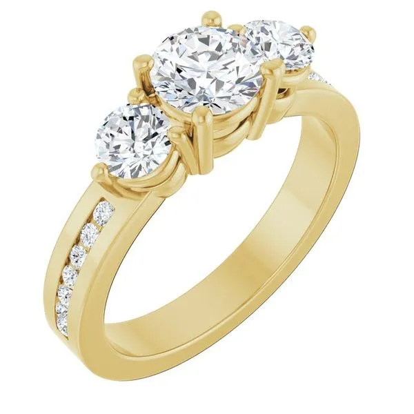 Three-Stone Engagement Ring Paul James Jewelers Angels Camp, CA