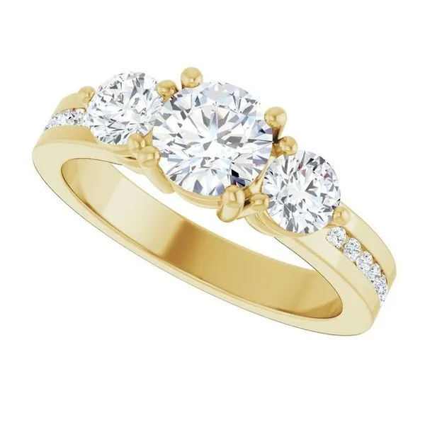 Three-Stone Engagement Ring Image 5 Northwood Jewelers Northwood, OH