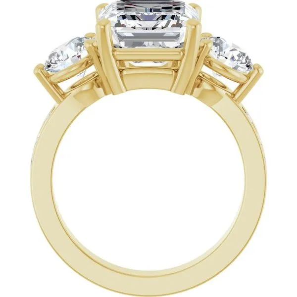 Three-Stone Engagement Ring Image 2 Arezzo Jewelers Elmwood Park, IL