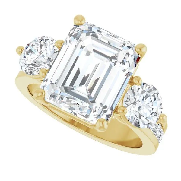 Three-Stone Engagement Ring Image 5 Arezzo Jewelers Elmwood Park, IL