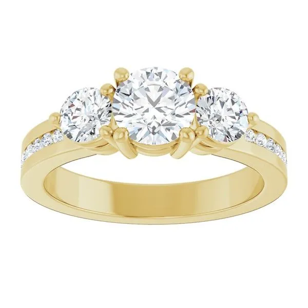 Three-Stone Engagement Ring Image 3 Paul James Jewelers Angels Camp, CA