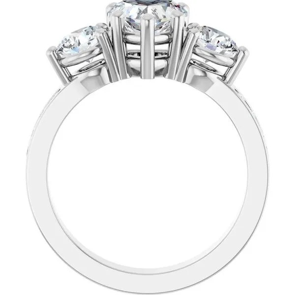 Three-Stone Engagement Ring Image 2 Clater Jewelers Louisville, KY