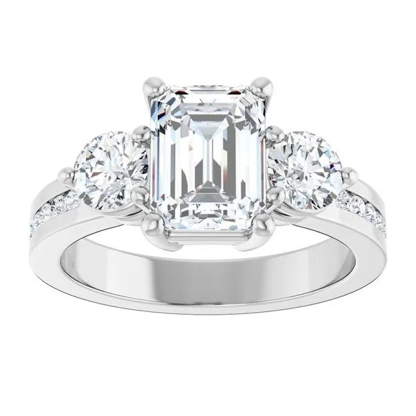 Three-Stone Engagement Ring Image 3 Northwood Jewelers Northwood, OH