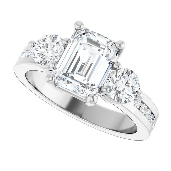 Three-Stone Engagement Ring Image 5 Paul James Jewelers Angels Camp, CA