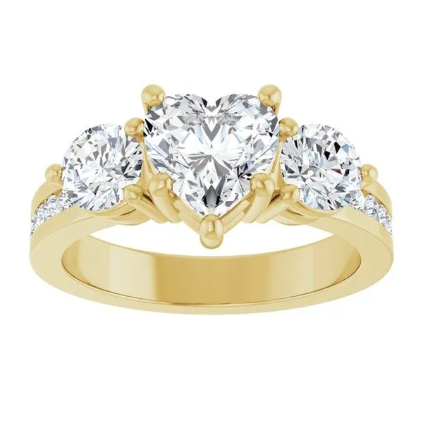 Three-Stone Engagement Ring Image 3 Northwood Jewelers Northwood, OH