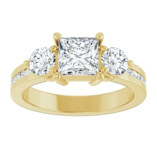 Three-Stone Engagement Ring Image 3 Austin's Fine Diamonds & Jewelry Lyndhurst, NJ