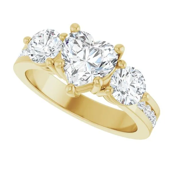 Three-Stone Engagement Ring Image 5 Clater Jewelers Louisville, KY