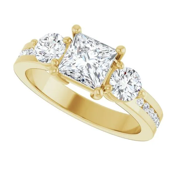 Three-Stone Engagement Ring Image 5 Northwood Jewelers Northwood, OH