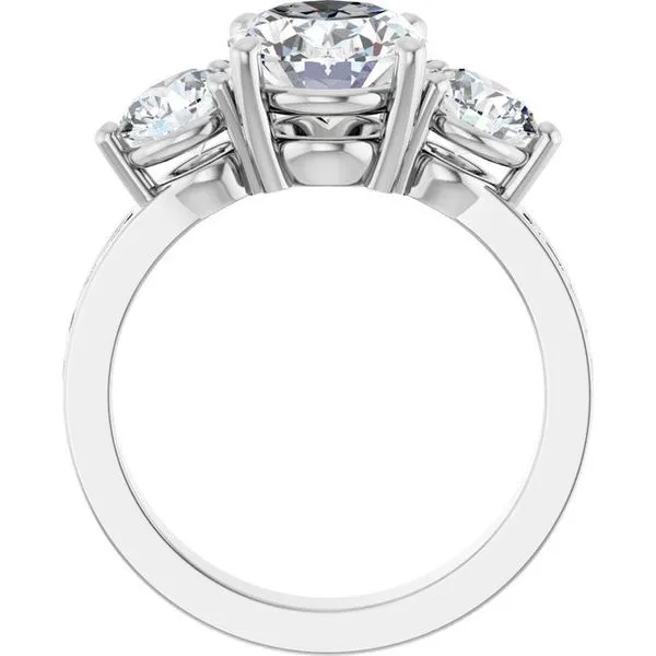 Three-Stone Engagement Ring Image 2 Austin's Fine Diamonds & Jewelry Lyndhurst, NJ