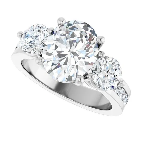 Three-Stone Engagement Ring Image 5 Northwood Jewelers Northwood, OH