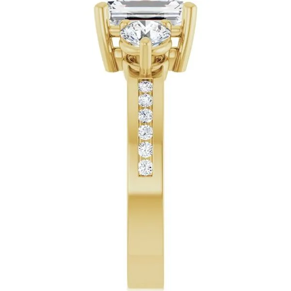 Three-Stone Engagement Ring Image 4 Arezzo Jewelers Elmwood Park, IL