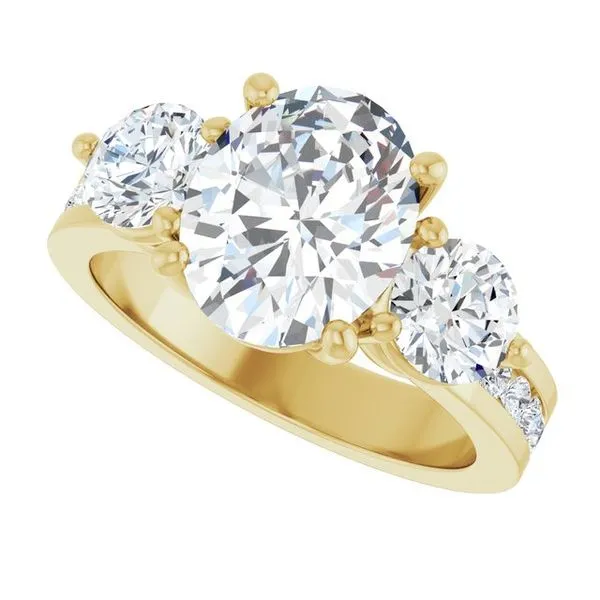 Three-Stone Engagement Ring Image 5 Clater Jewelers Louisville, KY