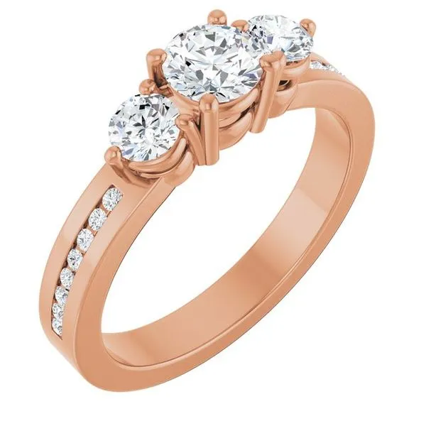 Three-Stone Engagement Ring The Ring Austin Round Rock, TX