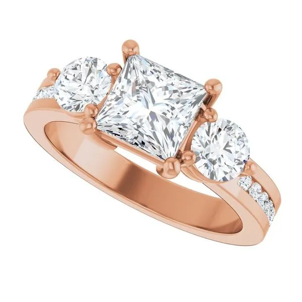 Three-Stone Engagement Ring Image 5 Northwood Jewelers Northwood, OH