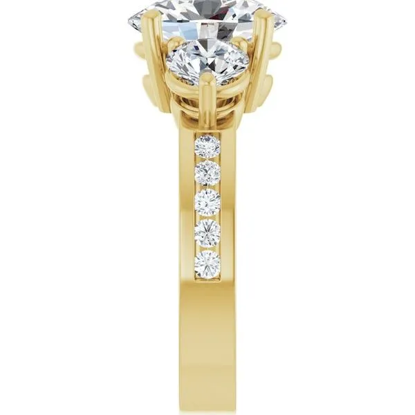 Three-Stone Engagement Ring Image 4 Northwood Jewelers Northwood, OH