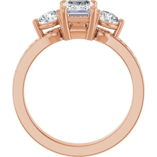 Three-Stone Engagement Ring Image 2 Arezzo Jewelers Elmwood Park, IL