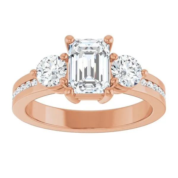 Three-Stone Engagement Ring Image 3 Austin's Fine Diamonds & Jewelry Lyndhurst, NJ