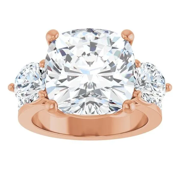 Three-Stone Engagement Ring Image 3 Arezzo Jewelers Elmwood Park, IL