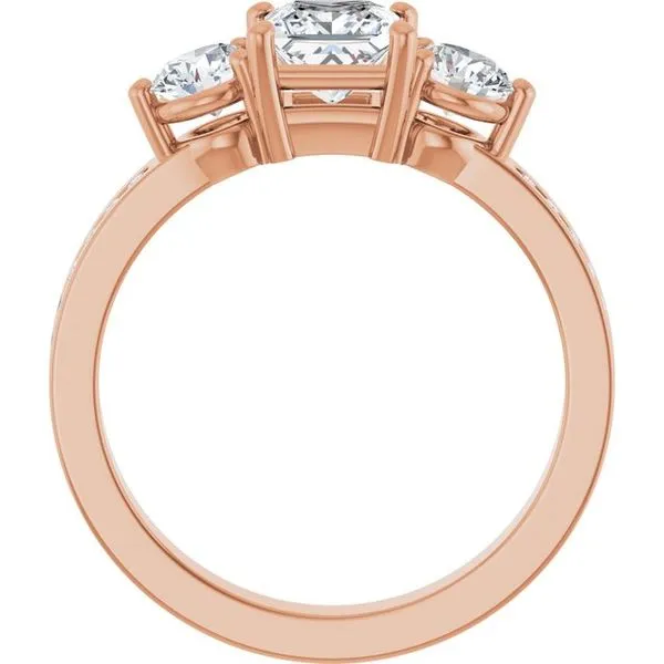 Three-Stone Engagement Ring Image 2 Arezzo Jewelers Elmwood Park, IL