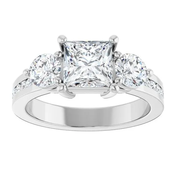 Three-Stone Engagement Ring Image 3 House of Silva Wooster, OH