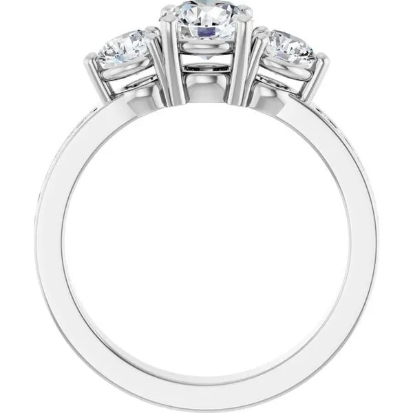 Three-Stone Engagement Ring Image 2 Futer Bros Jewelers York, PA
