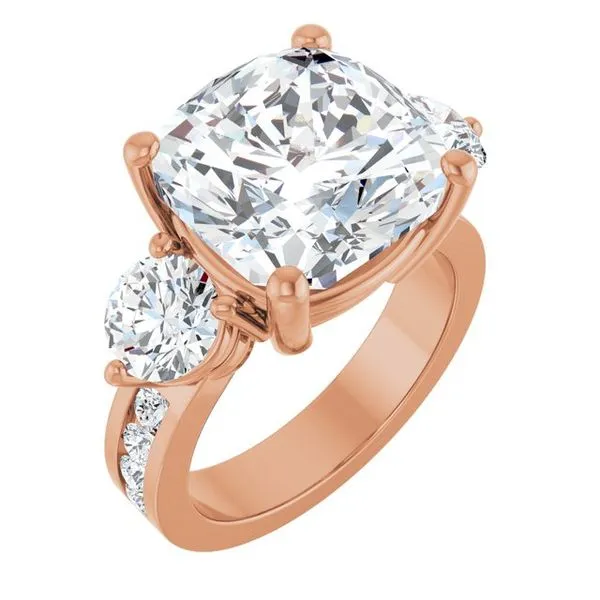 Three-Stone Engagement Ring The Ring Austin Round Rock, TX