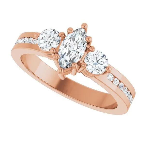Three-Stone Engagement Ring Image 5 Arezzo Jewelers Elmwood Park, IL