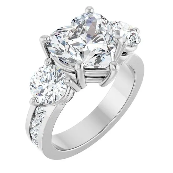 Three-Stone Engagement Ring J. West Jewelers Round Rock, TX