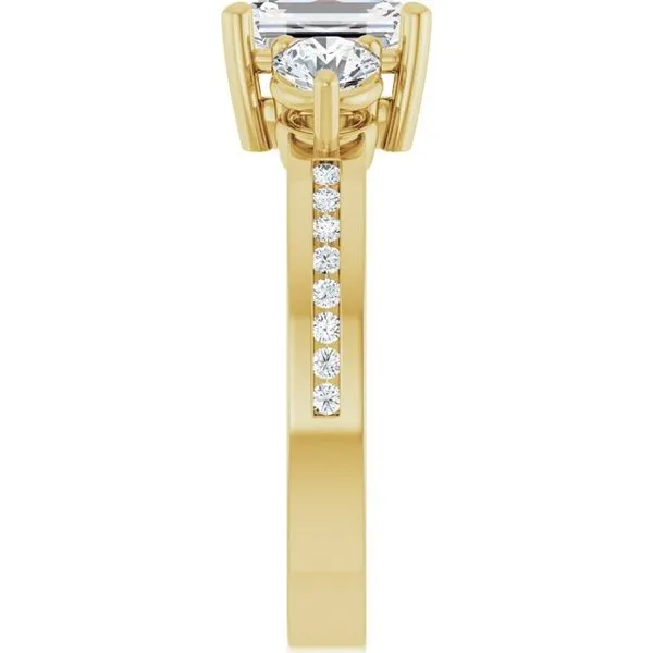 Three-Stone Engagement Ring Image 4 Northwood Jewelers Northwood, OH