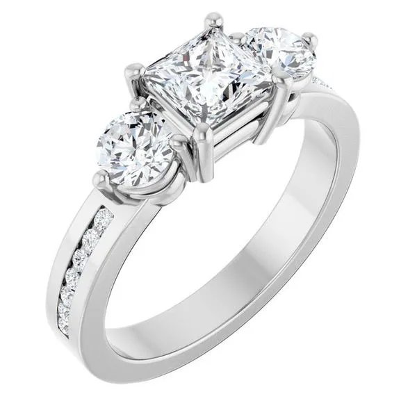Three-Stone Engagement Ring Clater Jewelers Louisville, KY