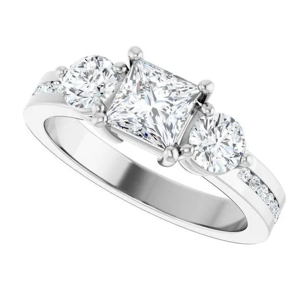 Three-Stone Engagement Ring Image 5 Clater Jewelers Louisville, KY