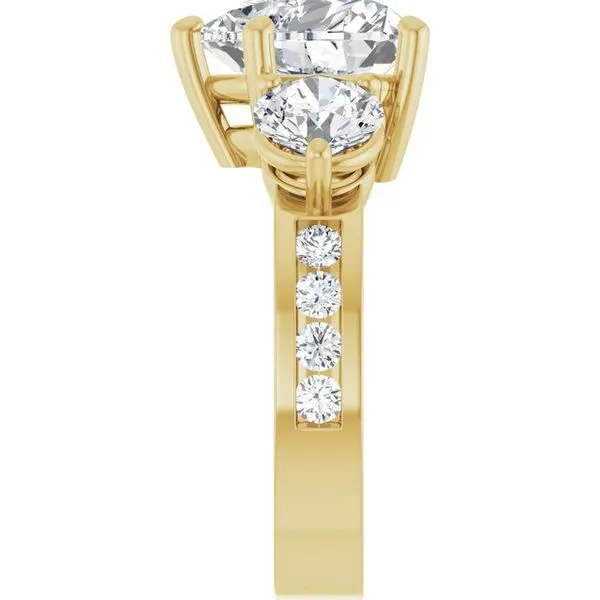 Three-Stone Engagement Ring Image 4 Northwood Jewelers Northwood, OH