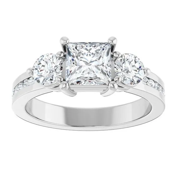 Three-Stone Engagement Ring Image 3 Arezzo Jewelers Elmwood Park, IL