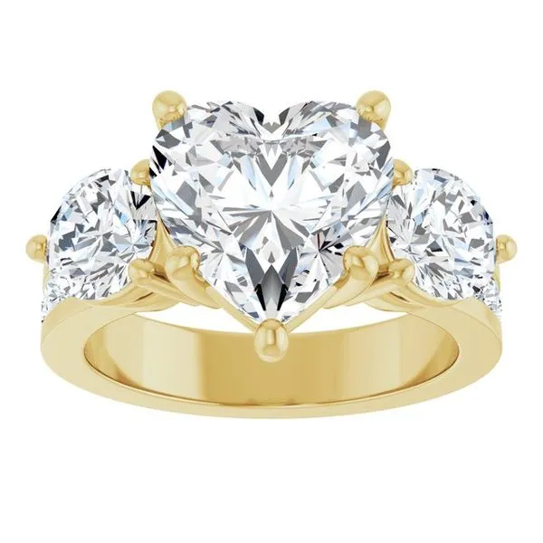 Three-Stone Engagement Ring Image 3 Northwood Jewelers Northwood, OH